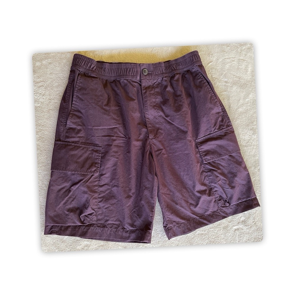 Uniqlo Men's Brown Cargo Shorts Size M Lightweight Casual Utility Shorts